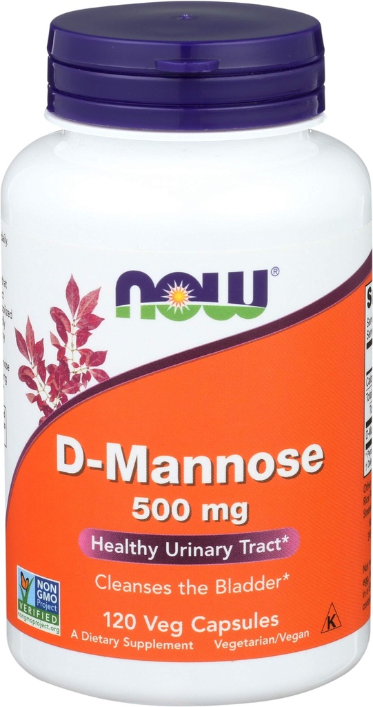 Agora Alimentos D-Mannose, 120 Caps 500 mg (Pacote de 3)
