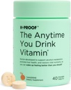 H-PROOF A qualquer hora que você beber vitamina, saúde do fígado e imunidade Suporte com eletrólitos, cardo de leite, e vitaminas B & C - 40 comprimidos mastigáveis (20 Servões), Vegan, Tangerina