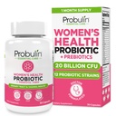Probulina Mulheres Probiótico - Vaginal, UT, Gut & Imune Saúde com Lactobacillus Reuteri - 20 Bilhões UFC, 12 Probiótico Strains & Prebióticos - 30 Vegan, Cápsulas Glúteas para Poço Inteiro