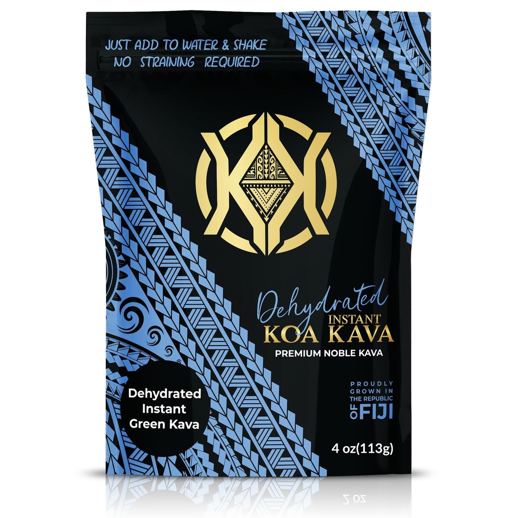 Desidratado Instant Kava - 100% Desidratado Instant Green Fijian Kava Root Powder, 4 oz (113g)