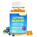 20mg Lutein & Zeaxanthin Gummies com Bilberry, Astaxantina, Omega 3, Vitamina C, E - Açúcar Suplemento de saúde ocular gratuito para adultos e crianças - alívio de olhos secos, claridade da visão, Suporte Macular