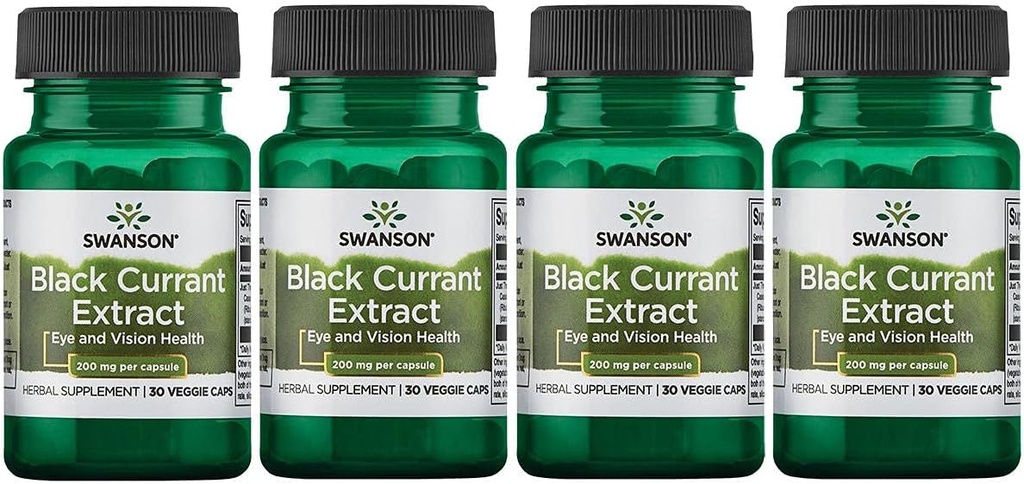 Swanson Black Currant Extract 200 mg 30 Veg Caps 4 Embalagem