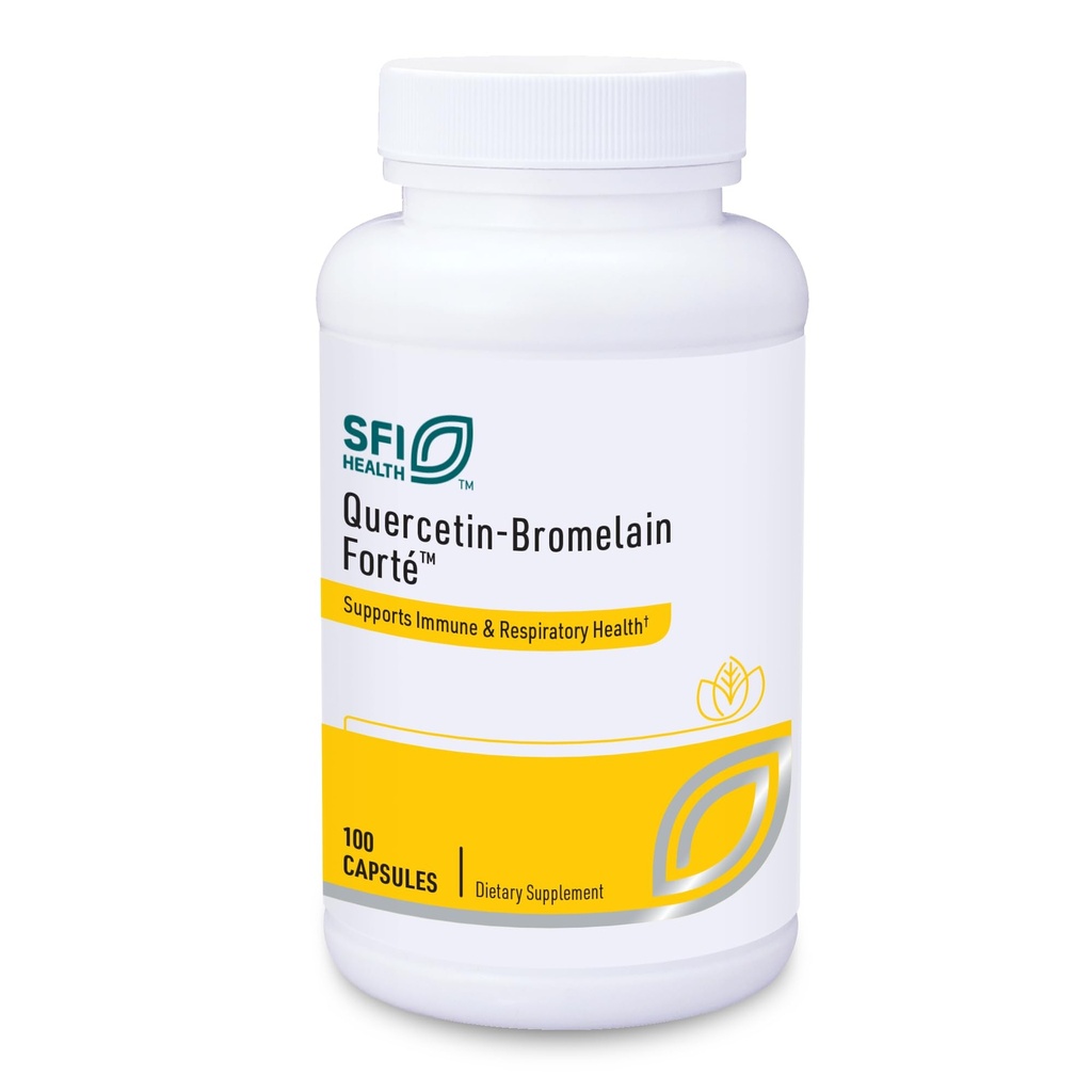 Klaire Labs SFI Health Quercetin-Bromelain Forte - Imune & Sazonal Support Enzimas com Pancreática, Proteolítica, Bromelaína, Enzimas Papaínas e Bioflavonóides (100 Cápsulas)