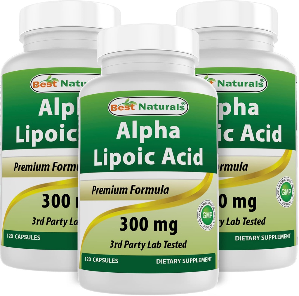 Best Naturals Ácido Alfa Lipóico 300 mg 120 Cápsulas (número 120 (embalagem de 3))