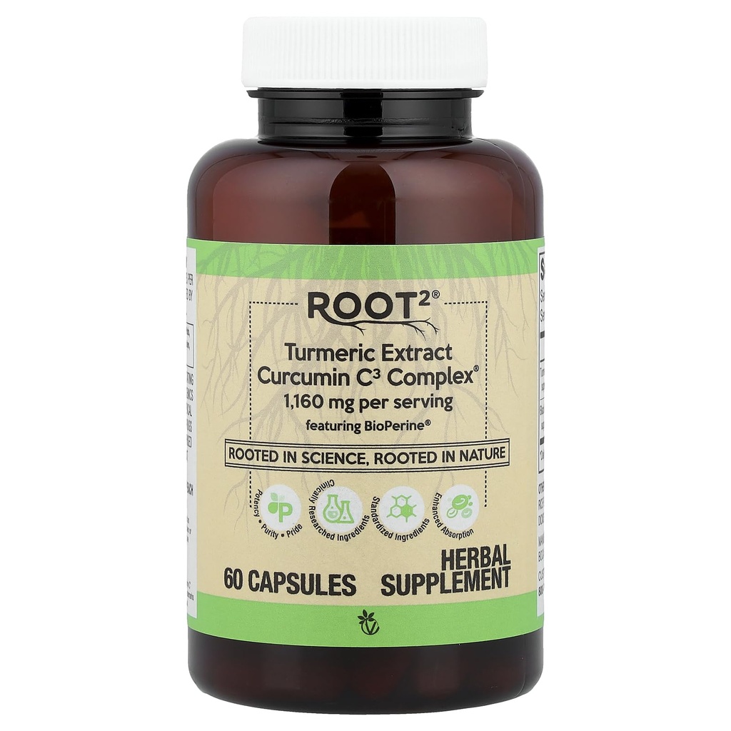 Vitacost Turmeric Extract Complexo de Curcumina C3 com Bioperine - 1,160 mg por serviço - 60 Cápsulas