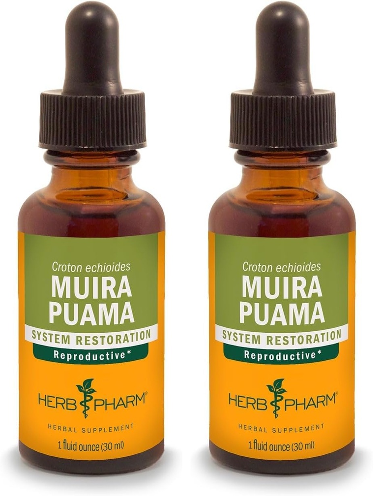 Herb Pharm Muira Puama Extract for Reproductive System Support - 1 Onça (Pacote de 2)