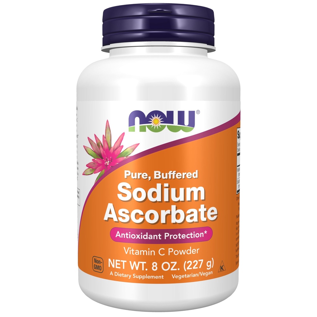 NOW Suplementos, Pó de Ascorbato de Sódio, Buffered, Proteção Antioxidante*, 8-Onça