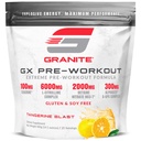 Granito GX Pre Treino Suplemento, Tangerina Blast Flavor, Suporta Foco, Energia e Desempenho com Tecrine, L-Citrulina, Betaína e A-GPC (20 Servões)