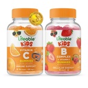 Vitamina C Crianças + B Complex Kids, chicletes Bundle - Grande degustação, Suplemento Vitamina, Sem glúten, GMO Grátis, chiclete mastigável