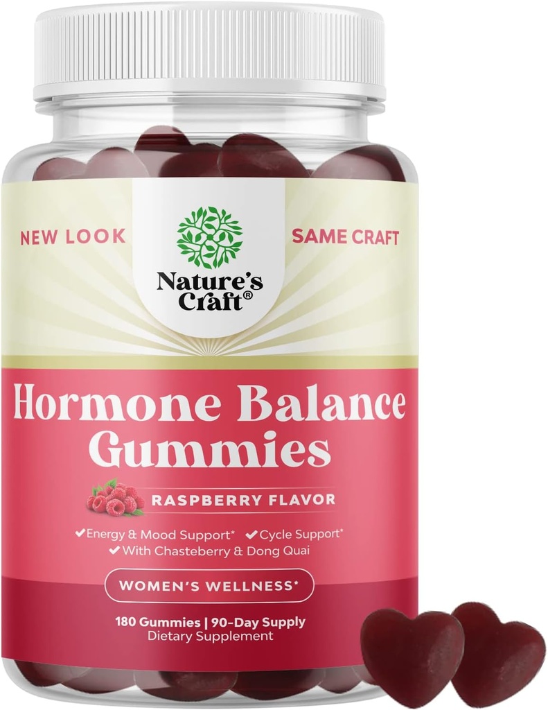 Equilíbrio hormonal para as mulheres chicletes de todas as idades - Suplemento de apoio PMS para as mulheres para apoiar o ciclo menstrual e equilíbrio hormonal Menopausa & Mood Swings com vitamina B6 & Dong Quai - 180 Mastigações