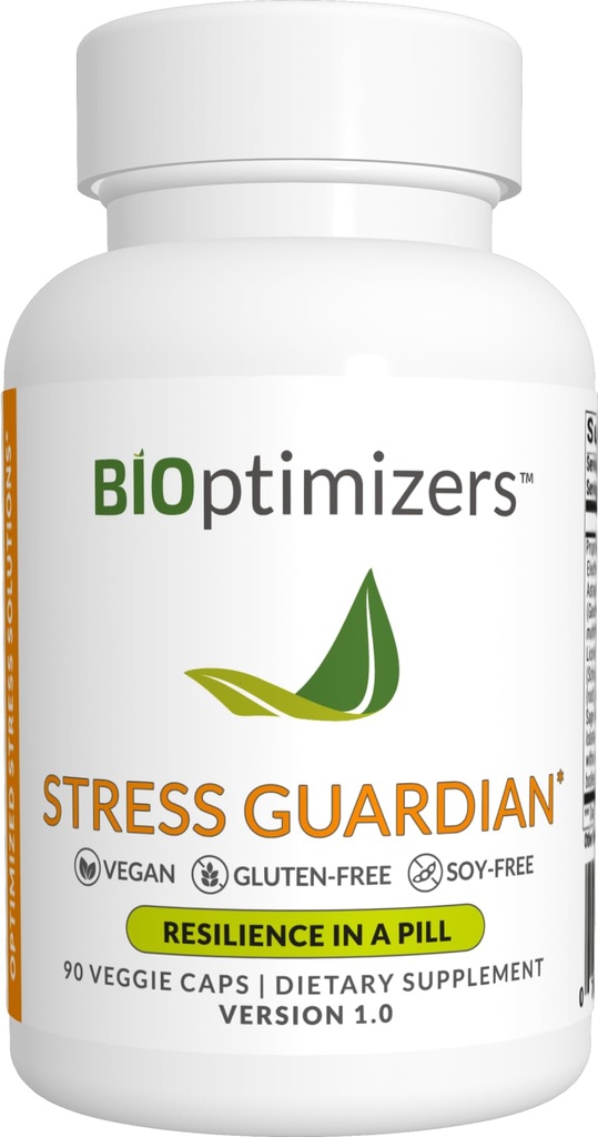 BIOptimizers Stress Guardian – Stress Relief Capsule – Rest Support Management - 90 Cápsulas