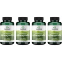 Swanson Ashwagandha Powder Supplement - com Ashwagandha Root para promover alívio de estresse e energia - Suplemento ayurvédico para bem-estar natural (100 cápsulas, 450mg cada) 4 Pack