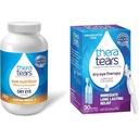 TheraTears 1200mg Ômega 3 Suplemento para Nutrição Ocular, Sementes Orgânicas de linhaça Triglicerídeo Óleo de Peixe e Terapia Ocular Seca Colírio Lubrificante para Olhos Secos, Preservativo Colírio Livre