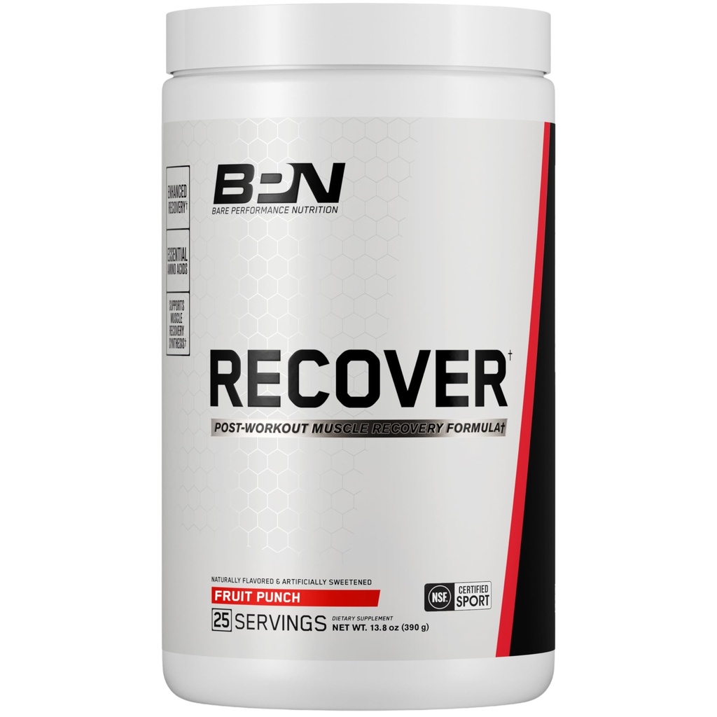 NUTRIÇÃO DE DESEMPENHO NUTRITION BPN Recuperar pós-treinamento Melhorado Muscle Recovery Drink Mix – Essential Amino Acids with Amino9®, CherryPURE® Tart Cherry & Carnitine, 25 Servings, Fruit Punch