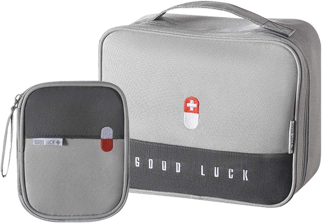 Sacos de primeiros socorros vazios viagem suprimentos médicos isolado saco de medicina conveniente kit de segurança terno para família ao ar livre Caminhadas Camping carro escritório local de trabalho,Grey