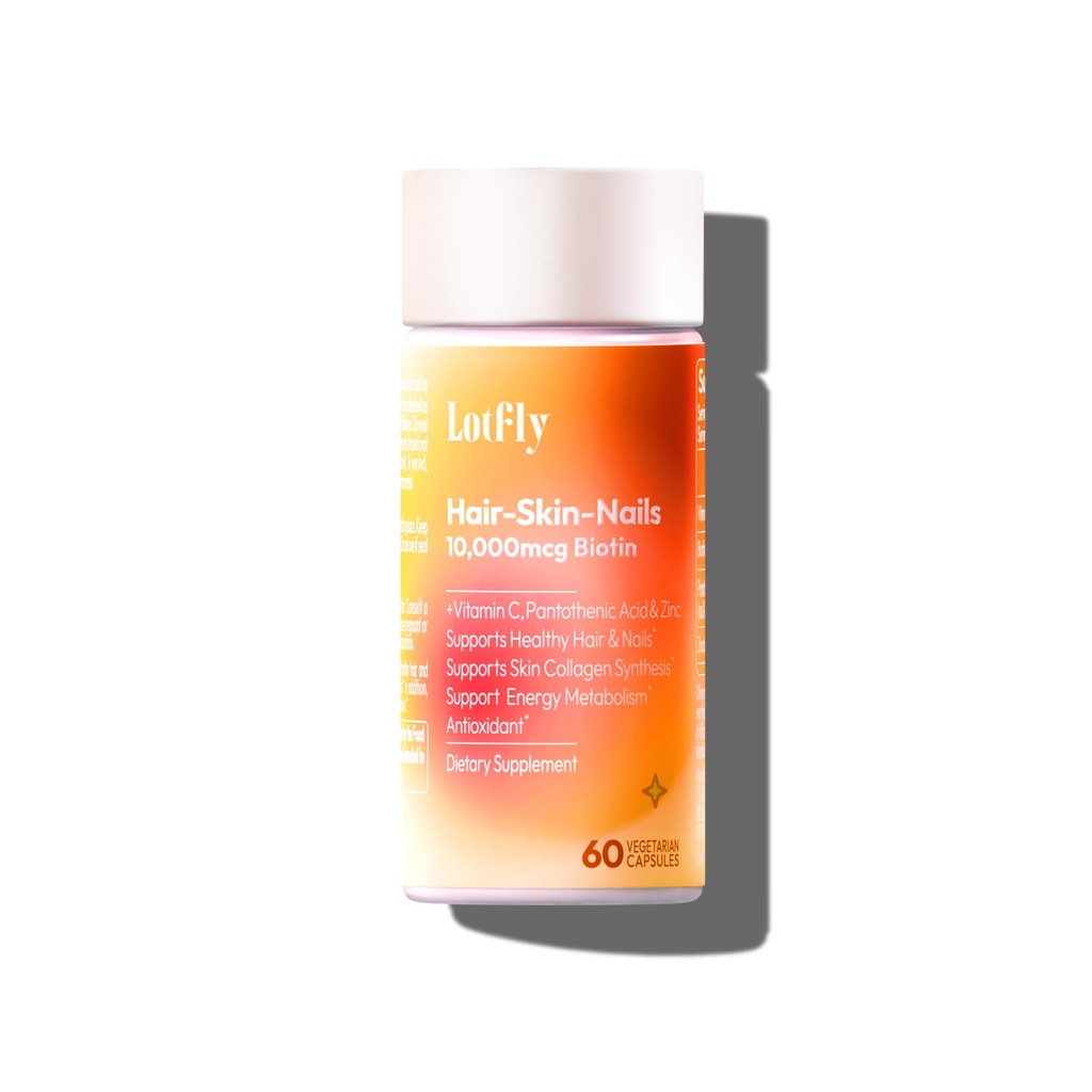 Biotin 10000 mcg com Zinc Vitamina C & Pantotenato de cálcio – Suporta o crescimento saudável do cabelo, unhas fortes e pele brilhante para mulheres e homens . Made in the USA .