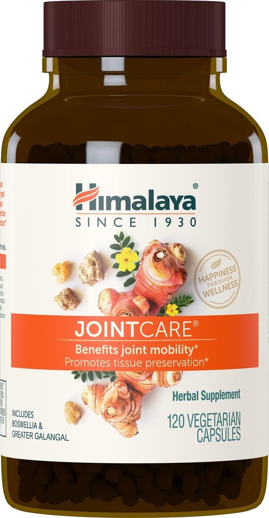 Himalaya JointCare com Boswellia, Suplemento Conjunto para Homens e Mulheres, 1200 mg, 120 cápsulas, 1 mês de fornecimento