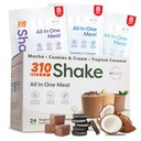 310 Nutrição – All-In-One Replacement Shake - Nova fórmula com fibra rica Vegan Superfood Mistura - Adoçantes naturais - Baixo Shake Carb, Keto & Paleo Friendly - Gluten Free - 26 Vitaminas essenciais e minerais - Variety Shake Box