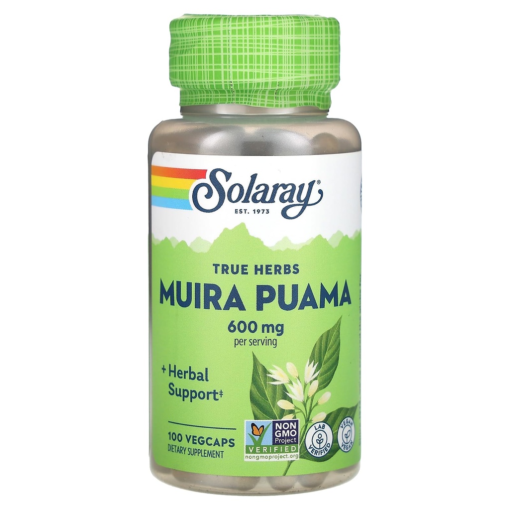 SOLARAY Muira Puama - 300 mg - 100 Cápsulas