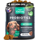 Probióticos para cães Gut Saúde, Digestão, Imunidade, Equilíbrio de Levedura, Pele Comichão, Apoio Alergias - Dog Probiótico Mastiga com Enzimas Digestivas para Gut Flora- Doces macios com Pumpkin e Levedo em pó