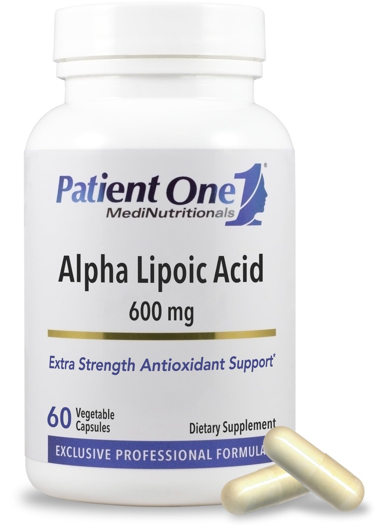 Doente Um Ácido Alfa Lipóico (ALA) 600 mg Suplemento Antioxidante de Apoio Nervo e Saúde do Fígado* 60 Cápsulas