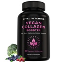 Vitaminas Vitaminas Vegan Impulsor de Colágeno - com Sílica e Ácido Hialurônico - Suplementos de Colágeno Baseado em Planta - Suporta cabelo, pele, unhas e articulações - 60 Cápsulas