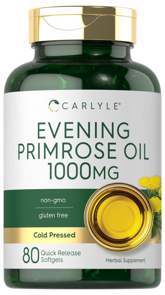 Carlyle Evening Primrose Oil Cápsulas 1000mg 80 Softgels