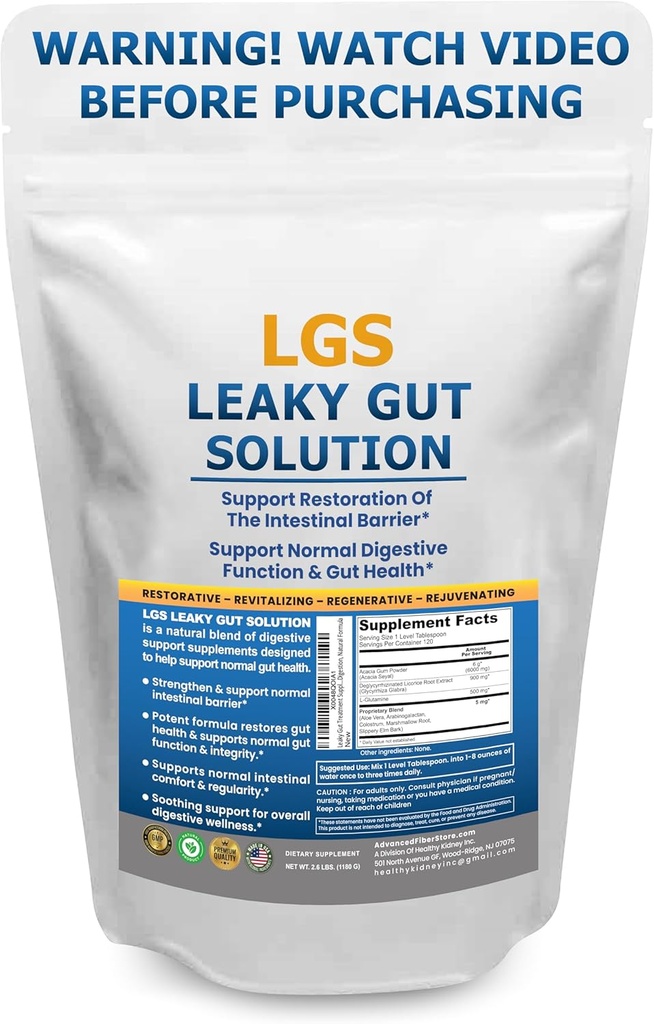 Reparo de tripa leaky w/L Glutamina & Prebióticos- Restauração de tripa, Vazamento Gut Health Powder- Leaky Gut Repair Suplementos para IBS, Restauração Digestiva & Suporte de revestimento Gut- Inclui Guthealth Assist Book