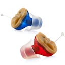 Aparelhos auditivos digitais premium para idosos - Invisível no Canal (CIC) Conjunto de Mini Enhancer de Som In-Ear, Cancelamento de Ruído Invisível Próximo, Amplificador de Audição Sonora Pessoal - Par - MZ-21