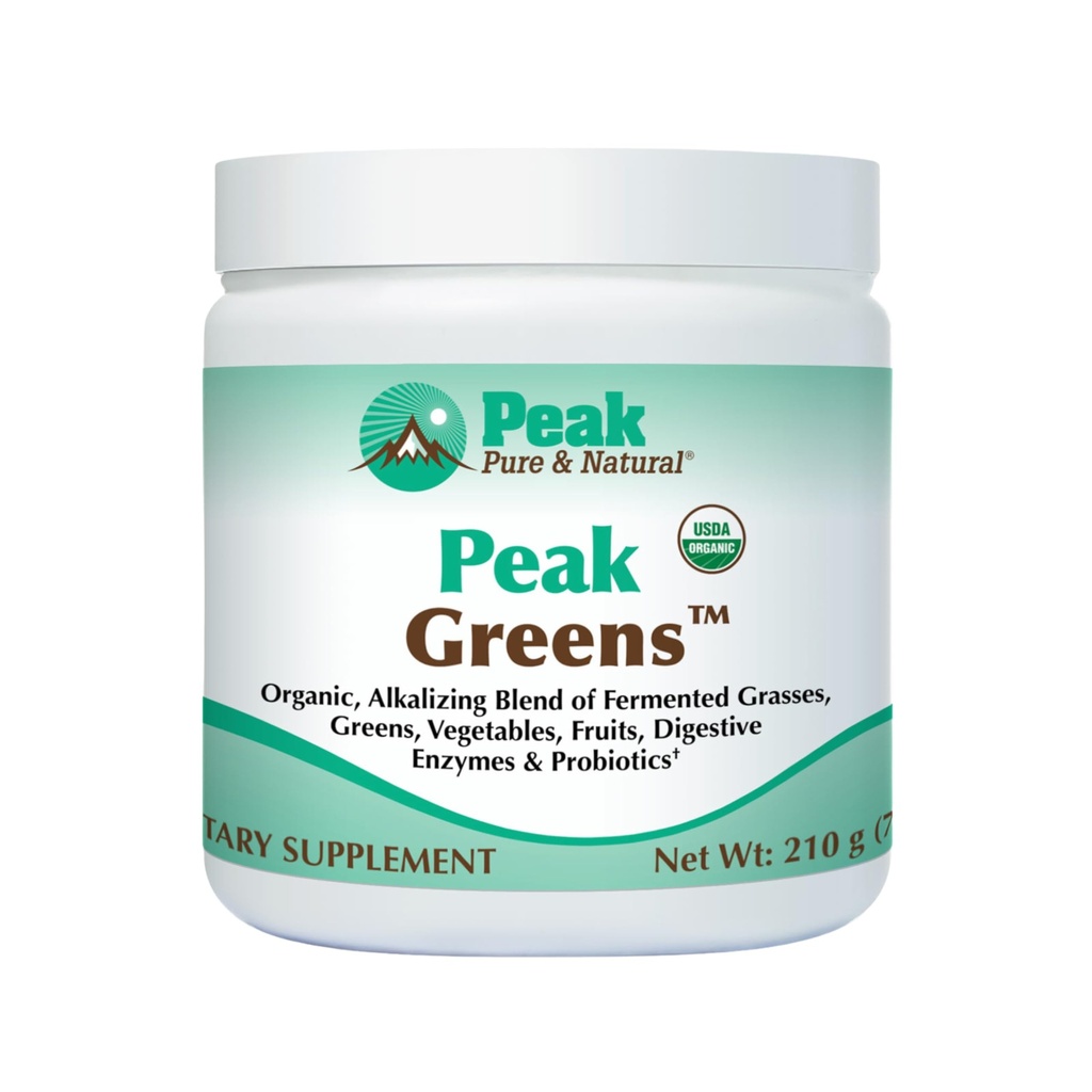 Pico Puro e Natural Pico Verdes Suportar pH Equilíbrio e Alcalinidade □ Superalimento Green Drink Powder □ Mistura de grama fermentada, vegetal, & fruta