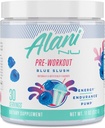 Alani Nu pré-treino em pó azul Slush, Amino Energy Boost, Suplemento de resistência, Açúcar grátis, 200mg de cafeína, L-Theanina, Beta-Alanina, L-Citrulina, 30 Servings