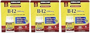 Kirkland Pozpfa Sublingual B-12 5.000 mcg, 300 Comprimidos (3 Embalagem)