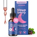 SleepBerry Melatonina Líquida para Crianças - Ajuda natural ao sono com Elderberry e Vitamina D - Aumenta o sistema imunológico enquanto dormem (1 Fl oz)