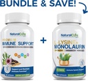 Pacote de Laboratórios de Cura Natural: Suporte Imune + L-Lysine + Monolaurina