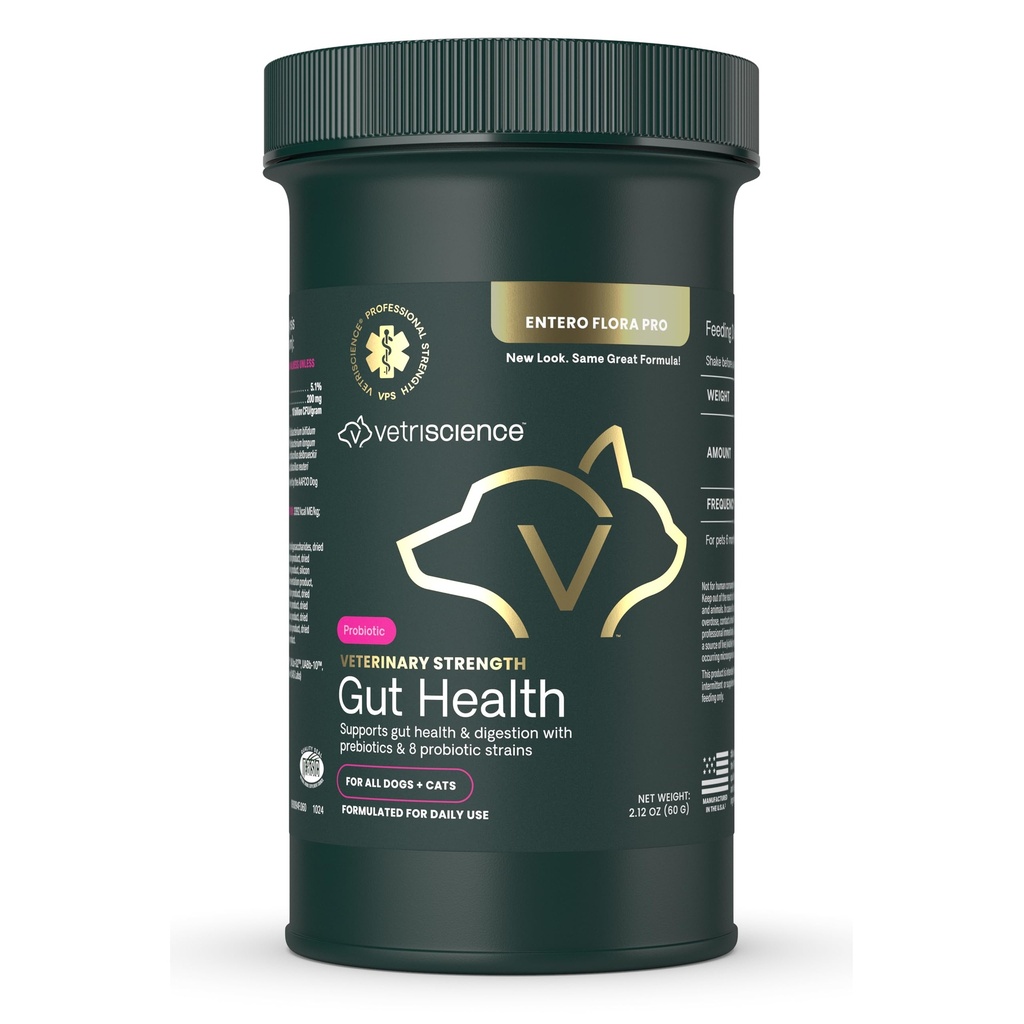 VetriScience Veterinária Força Gut Saúde Pó - Gut Saúde Suplemento para Animais de estimação - Imunidade Suporte - Pet-Amigo Probiótico Pó - Sem gosto e Odorless - 60 Servings