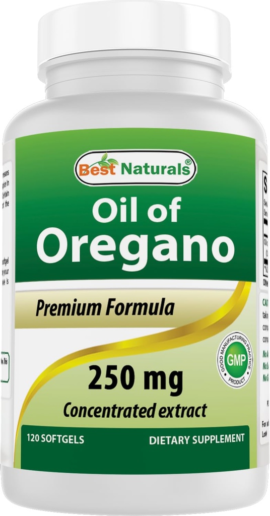 Melhor Naturals Óleo de Orégano 250 Mg Softgels, 120Count