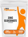 BulkSuplementos.com Gluconato de zinco em pó - Zinco 40mg, Suplemento Mineral para Suporte Imune - Gluten Free, 285mg por serviço, 1kg (2,2 lbs) (Pacote de 1)