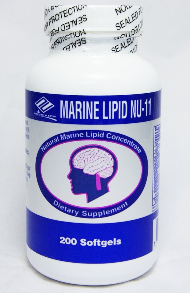 Lípido marinho Nu-11 em 1 Incluir : Óleo de peixe, lecitina de soja, óleo de germe de trigo, fermento de selenlum, óleo de alho, extrato de casca de uva, vitamina E, Octacosand Powder, óleo de primross da noite, óleo de linhaça orgênico, Ginkgo Biloba Extract.