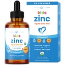 NutraChamps líquido zinco gotas para crianças, Ionic Zinc gotas melhoradas com vitamina C para crianças, Açúcar-livre 4 onças, Vegan & Non-GMO, Tangerina, 60 Servings, 2 Mês de fornecimento