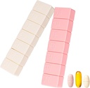 sanderala 2Pack Organizador de comprimidos semanal,Extra grandes 7 dias casos de pílulas de viagem caixa diária de pílulas para óleo de peixe, suplementos de comprimidos de cálcio e outros comprimidos de vitamina