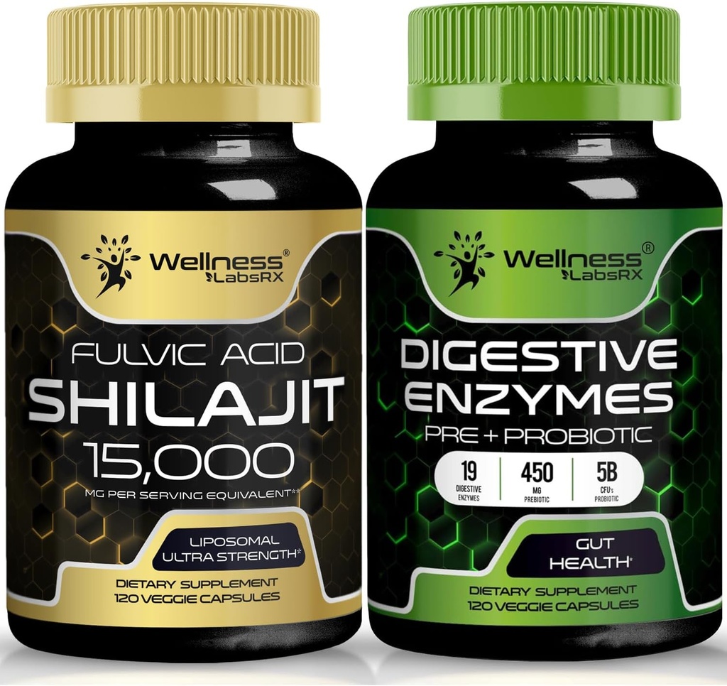 WELLNESS LABSRX Enzimas Digestivas Cápsulas Shilajit