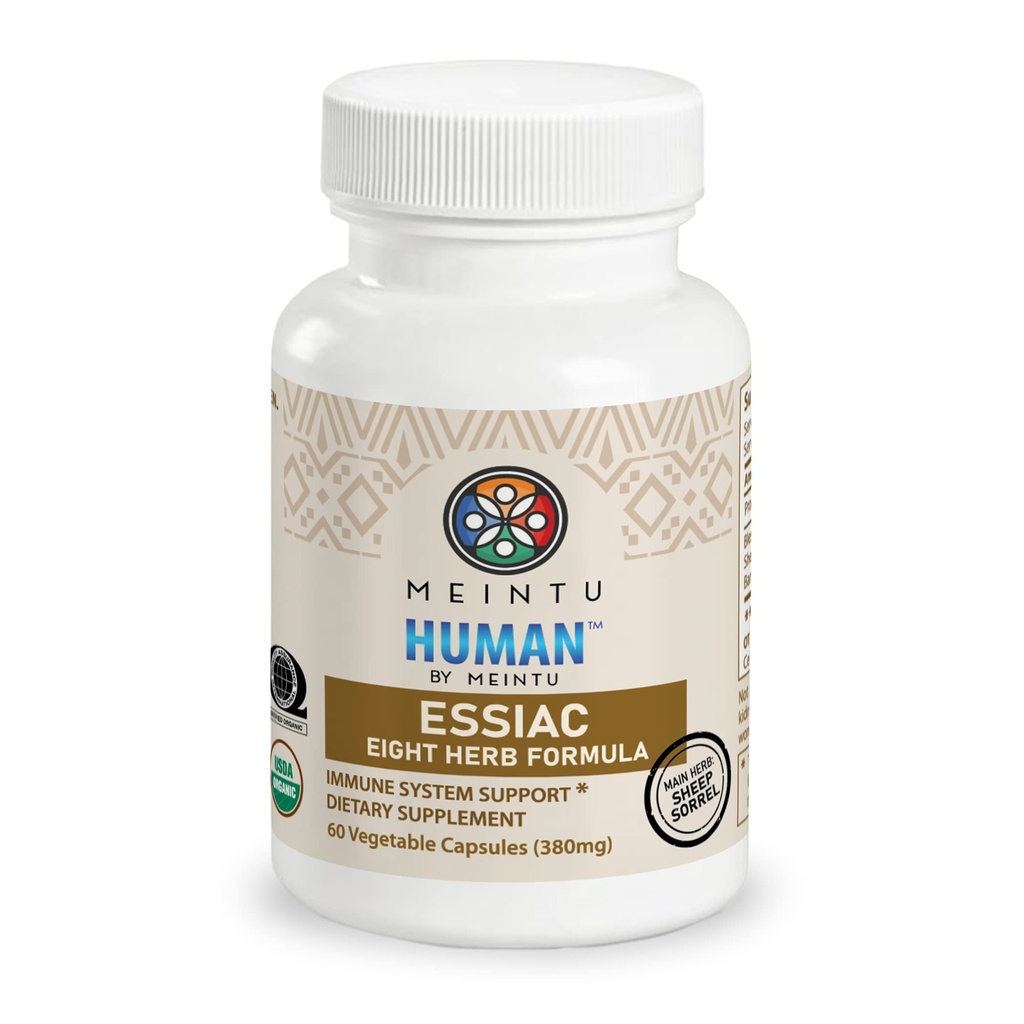 MEINTU Organic 8 Herb Essiac Cápsulas - Advanced poderosa mistura antioxidante para ajudar a promover a saúde geral - 100% orgânico chá 8 Herb Suplemento - 60 Cápsulas