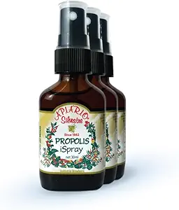 Genéricos 3-Bottles of Apiario Silvestre Brazilian Green Bee Propolis Spray Glicolic Extract 30ml -Não Alcoólico, Sem Água, Sem Mel, Sem Glúten