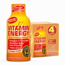 Vitamina Energia Imune+ Força extra Energia Tiro – Burst Laranja – 100% DV B-Vitamins & 260mg Cafeína – Calorias Zero, Livre de açúcar, Vegan, – Imunidade & Suporte Energia – 1,93 fl oz, 4-Pack