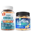 Açúcar grátis Lutein 20mg 40mg & Vegan Omega3 Gummies 1280mg