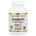 California Gold Nutrition Astaxantina, Carotenoide antioxidante, AstaLif Puro islandês Biologicamente Ativo 99% Isomer, 12 mg, 120 Veggie Softgels