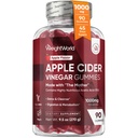 WeightWorld Apple Cider Vinagre Gummies with The Mother 1000mg - 90 Gummies - Adicionado Vitamina B6, B12, B9 (Ácido Fólico) & C para Detox, Limpar, Digestão e Metabolismo - Delicioso sabor de maçã natural