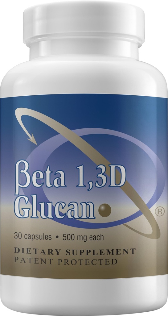 Ponto de transferência Imune Suporte Suplemento Beta Glucan 500 mg por cápsula (b-glucano Fibra) (Pacote de 1)