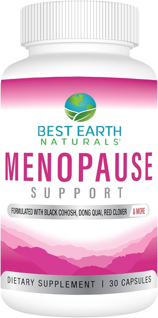 Melhor Terrestre Naturals Suporte de Menopausa para flashes quentes, balanços de humor, suores noturnos, níveis saudáveis de hormônio e muito mais. Feito com Cohosh Preto, Chasteberry e Mais