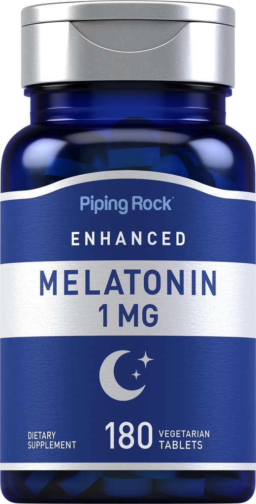 Melatonina de rocha de tubulação 1 mg 180 comprimidos